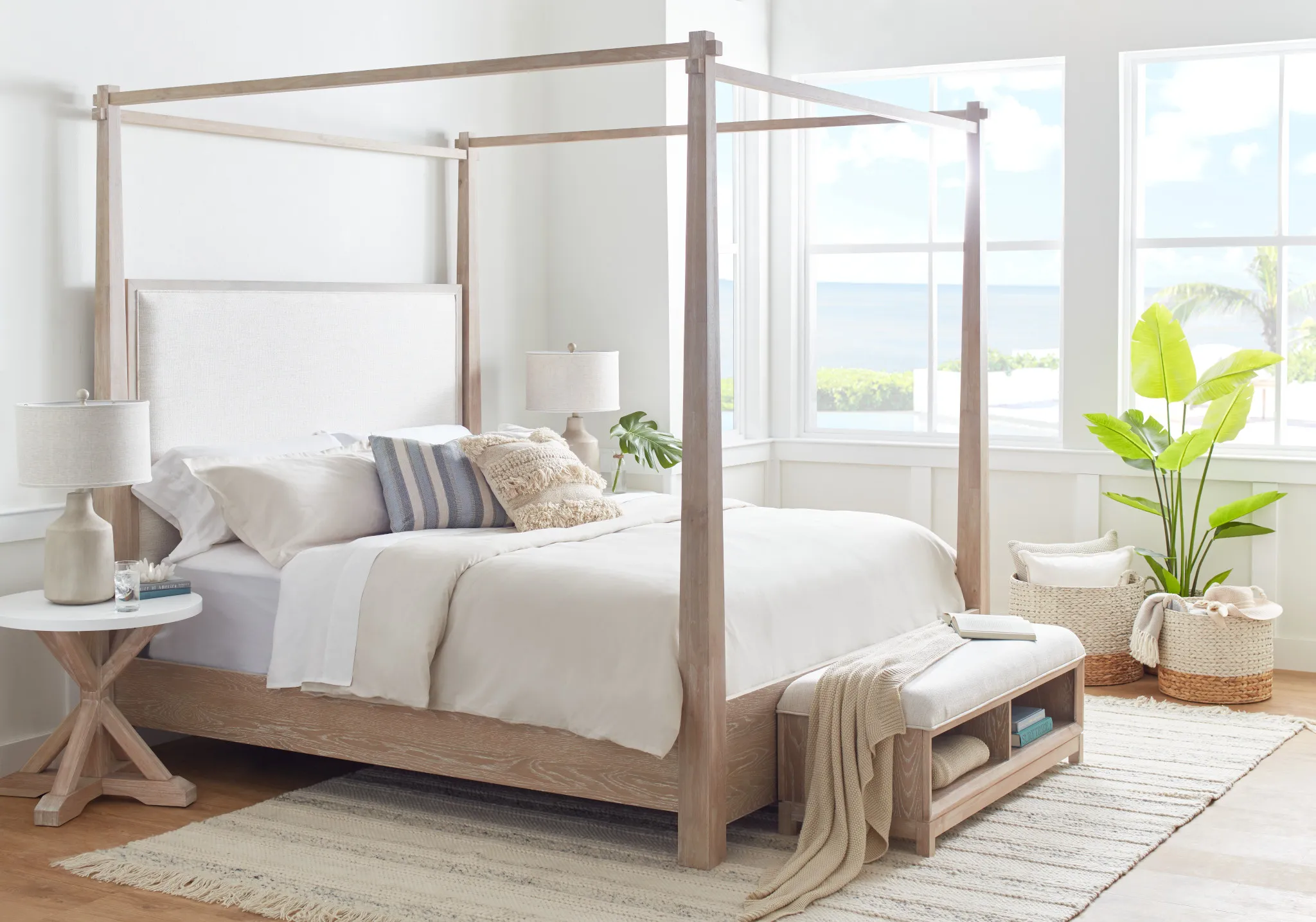 Boca Grande Two-tone Round Nightstand
