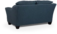 Avery Dark Blue Fabric Loveseat