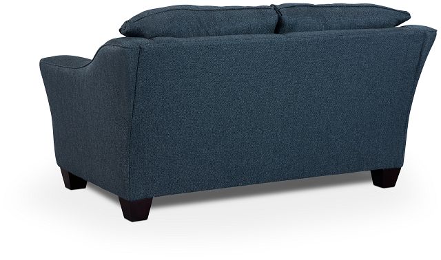 Avery Dark Blue Fabric Loveseat