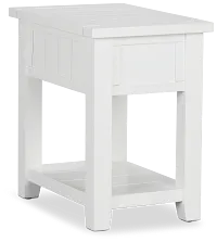 Bismark White Chairside Table