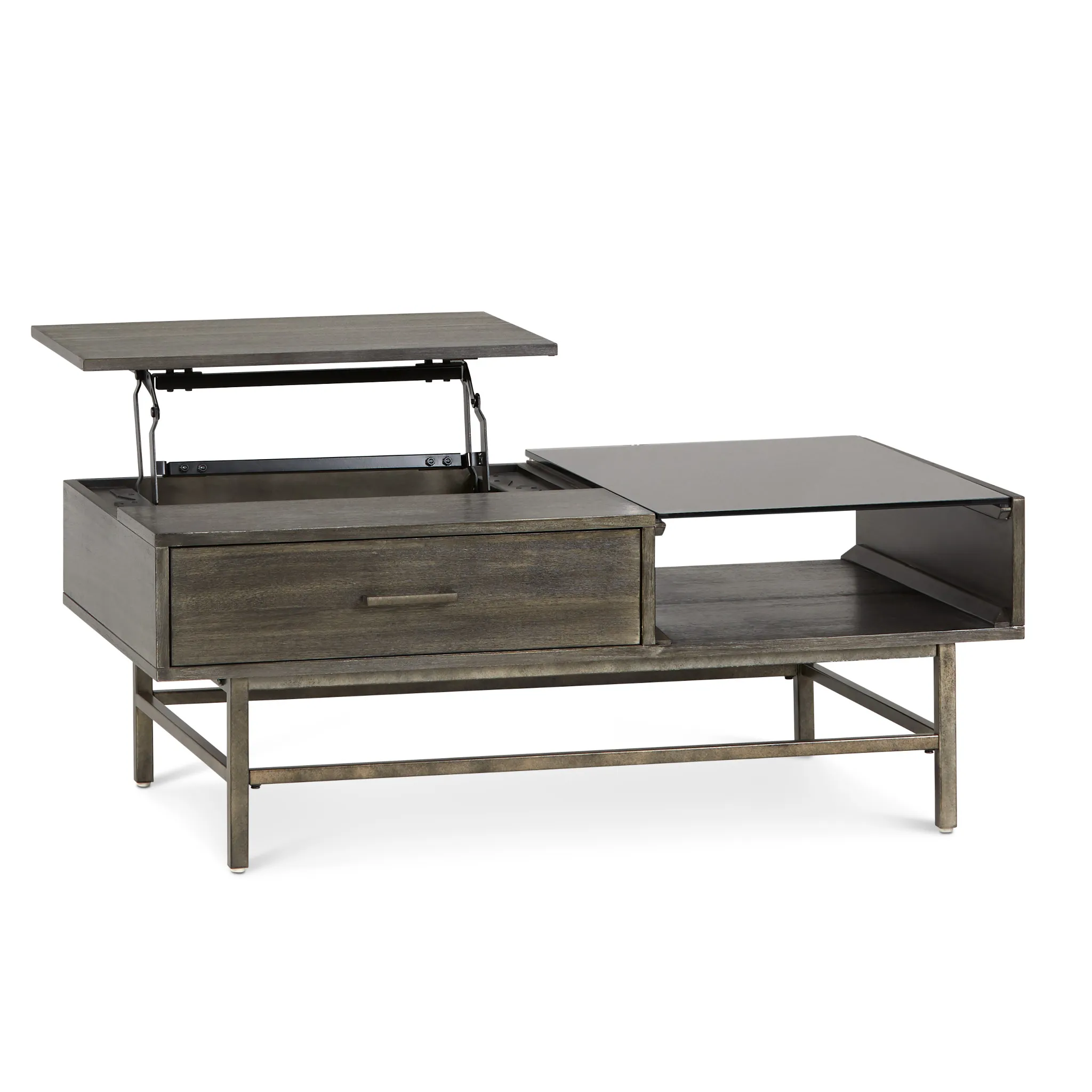 Fulton Dark Tone Wood Lift Coffee Table