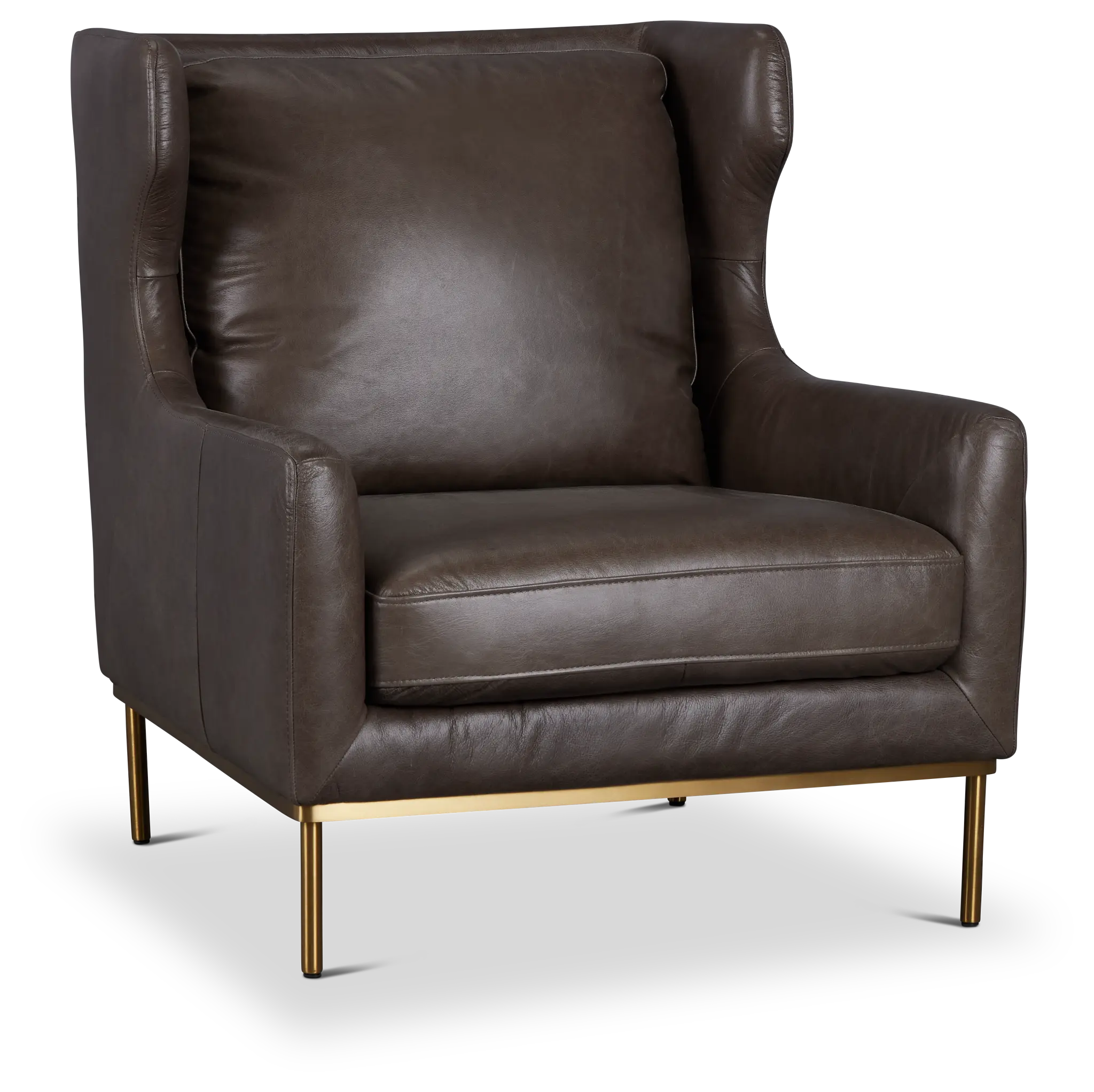 Cassian Dark Gray Leather Accent Chair Cassian Dark Gray Leather Accent Chair