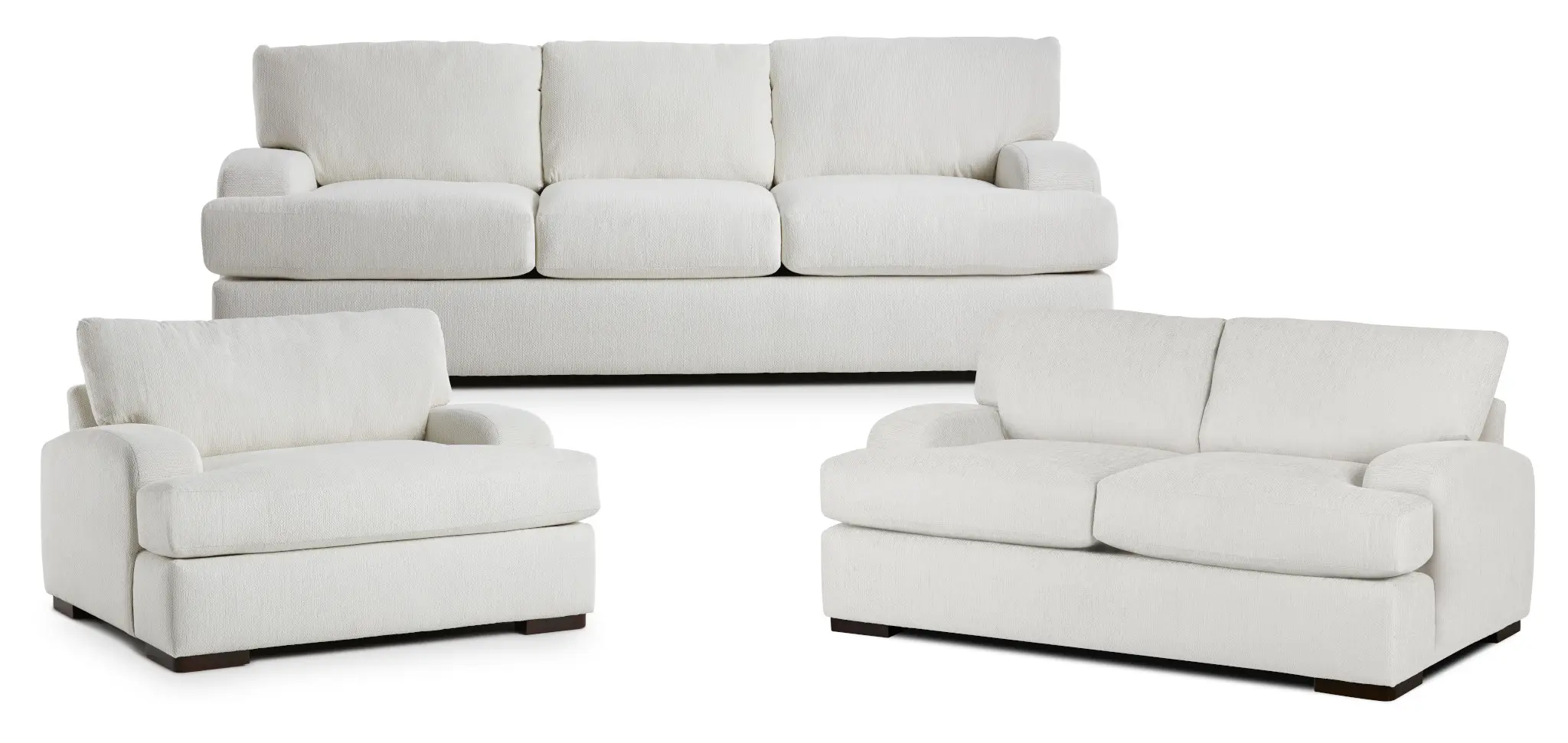 Alpha White Fabric Living Room Alpha White Fabric Living Room