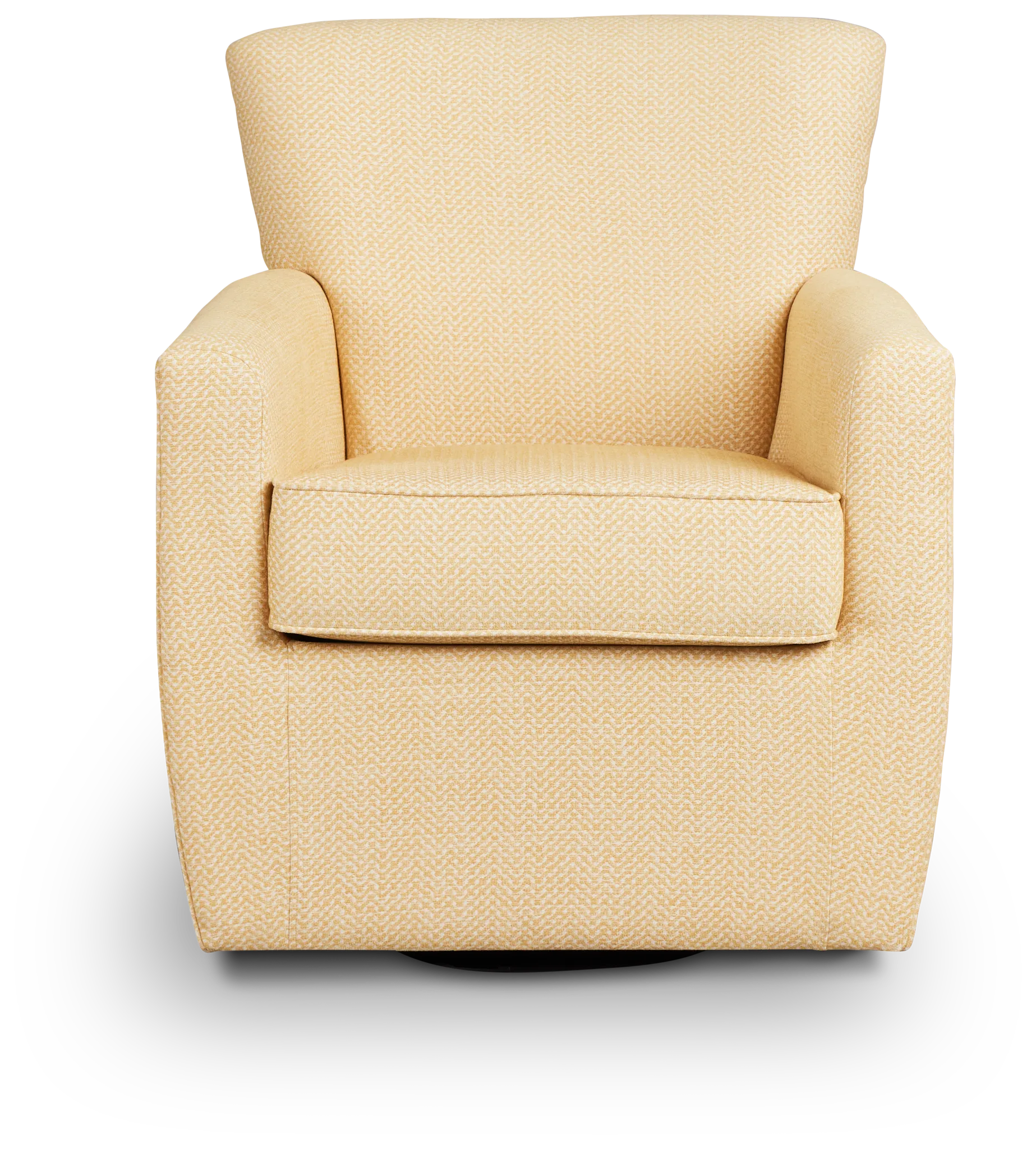 Harley Yellow Fabric Swivel Accent Chair
