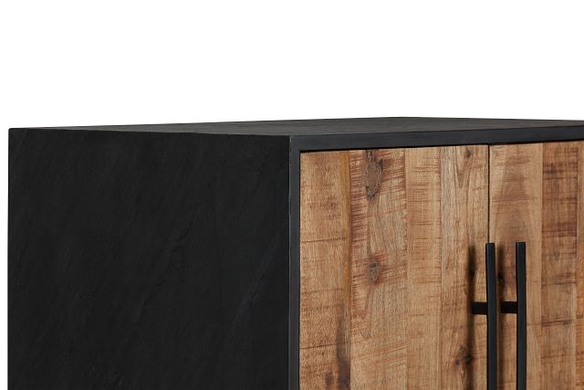 Dax Black Wood Two-door Cabinet