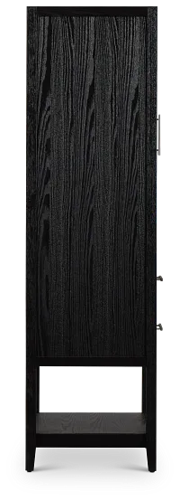 Alden Black Linen Cabinet