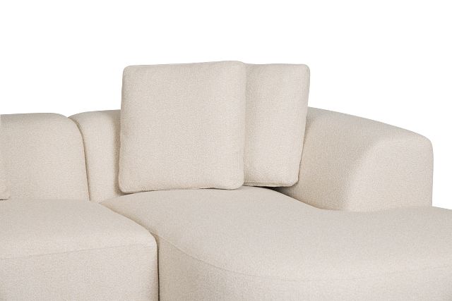 Catalina Beige Fabric Medium Right Chaise Sectional