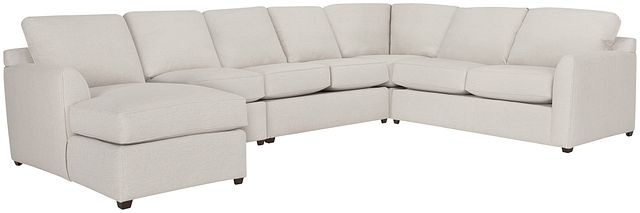 Asheville Light Taupe Fabric Large Left Chaise Sectional (0)