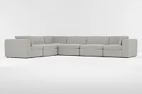 Destin Maguire Gray Fabric 6-piece Modular Sectional