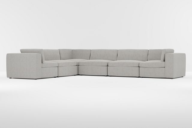 Destin Maguire Gray Fabric 6-piece Modular Sectional