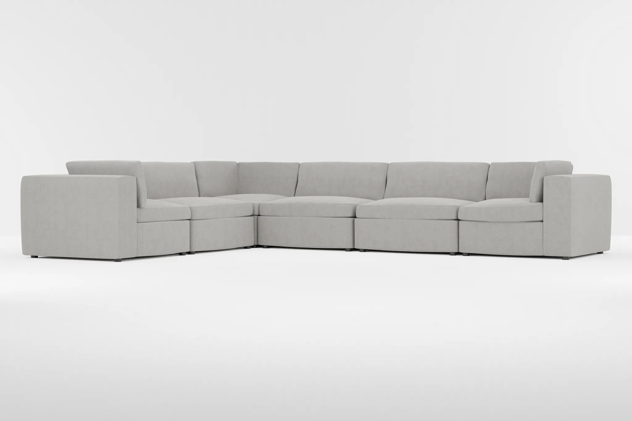 Destin Maguire Gray Fabric 6-piece Modular Sectional