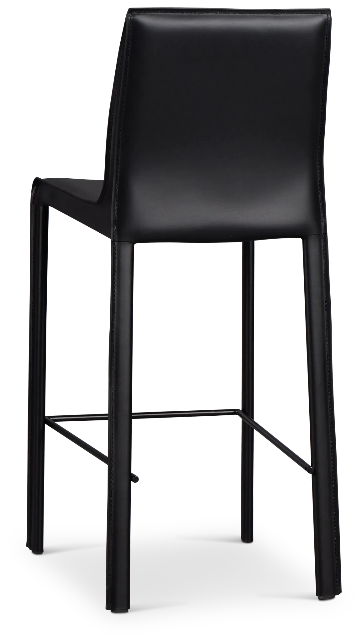 Lugo Black 27" Upholstered Barstool