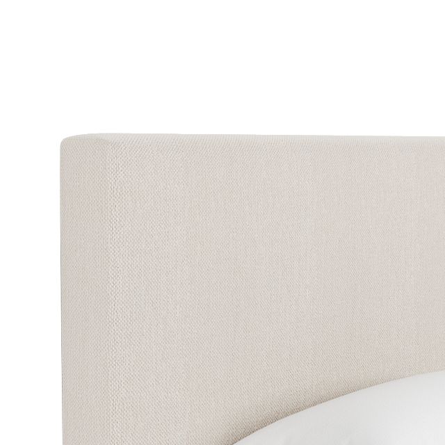 Grayton Revenue Beige 54" Upholstered Platform Bed
