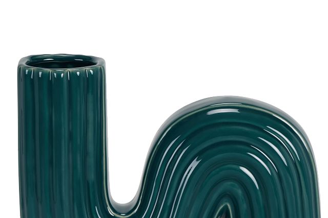 Oxnard Dark Green Ceramic Vase