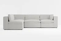 Destin Maguire Gray Fabric 4-piece Modular Sectional