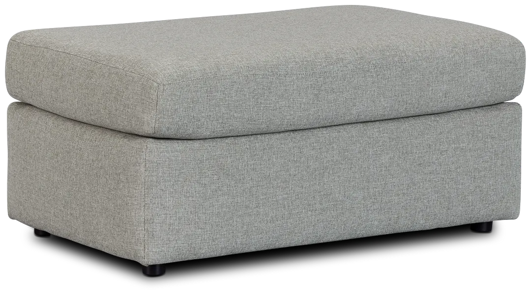 Noah Khaki Fabric Ottoman