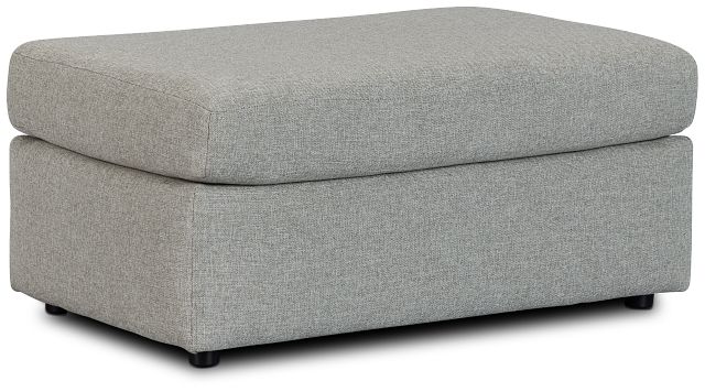 Noah Khaki Fabric Ottoman