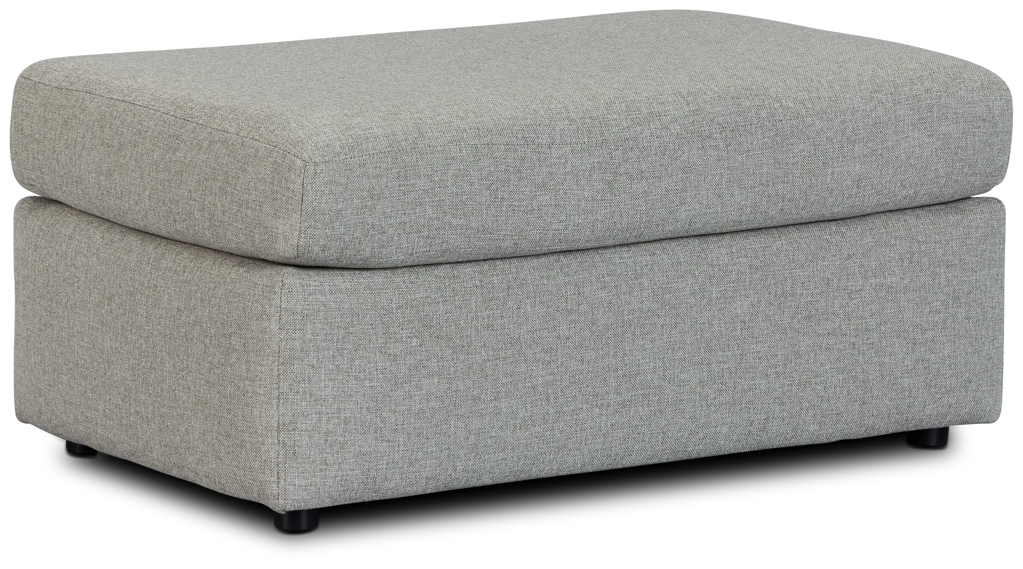 Noah Khaki Fabric Ottoman