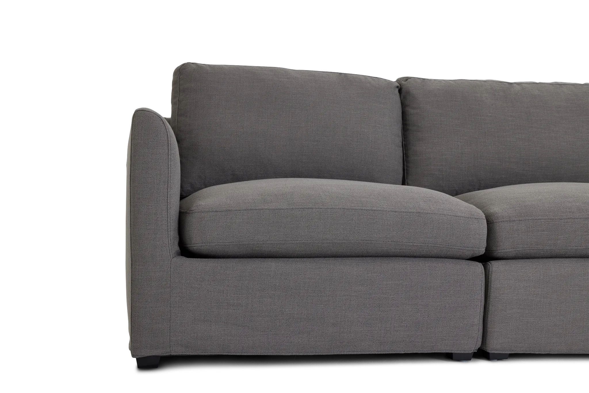 Willow Gray Fabric Medium Two-arm Sectional