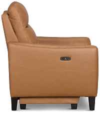 Keaton Brown Lthr/vinyl Power Recliner With Power Headrest