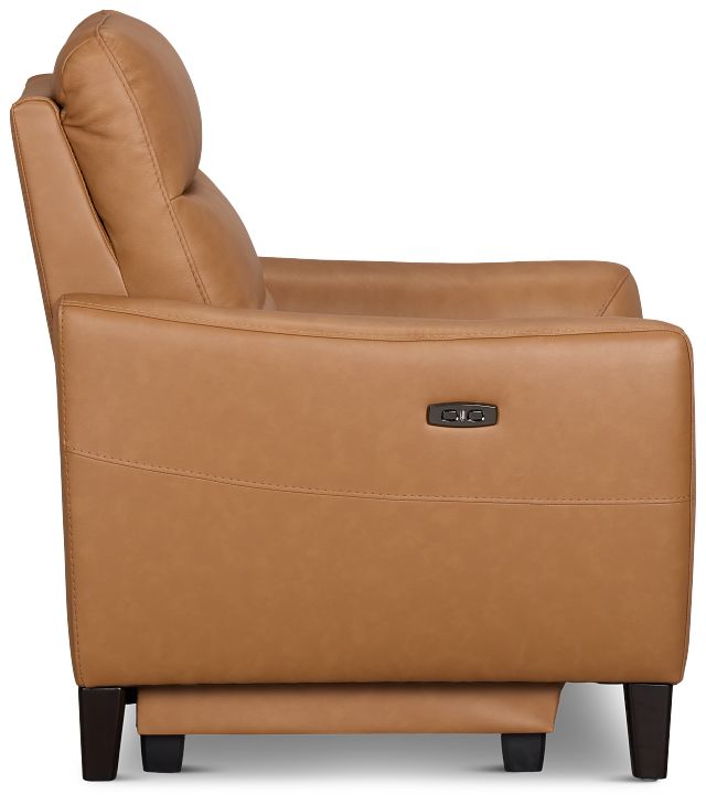 Keaton Brown Lthr/vinyl Power Recliner With Power Headrest