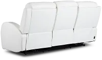 Omega White Micro Power Reclining Sofa