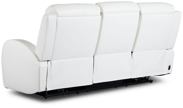 Omega White Micro Power Reclining Sofa