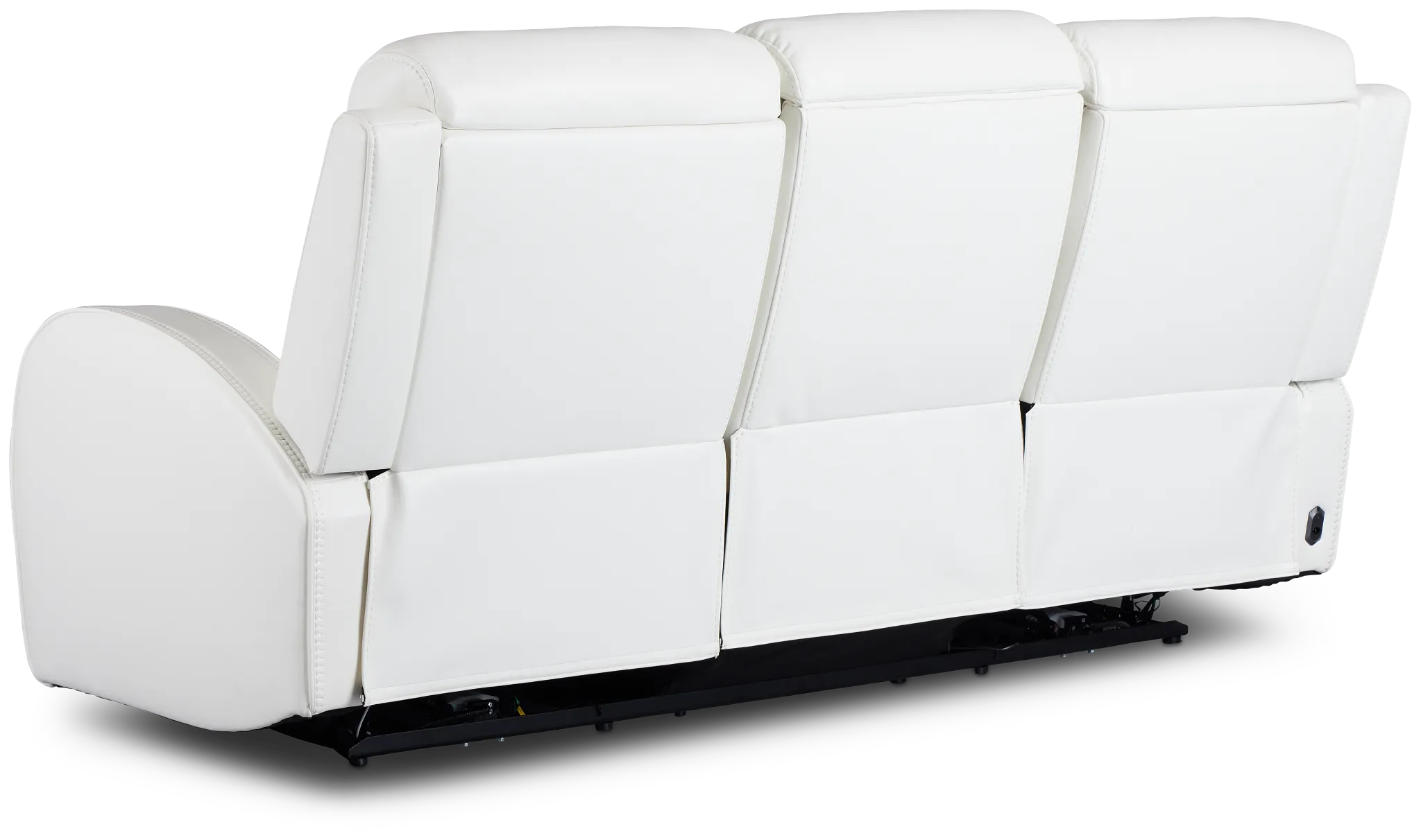 Omega White Micro Power Reclining Sofa