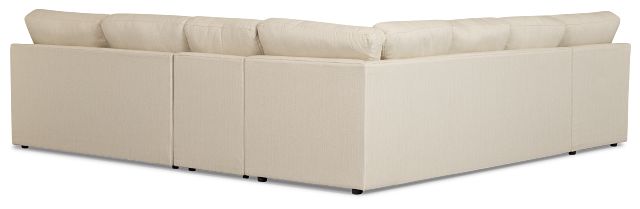 Rhodes Beige Fabric Large Left Chaise Sectional