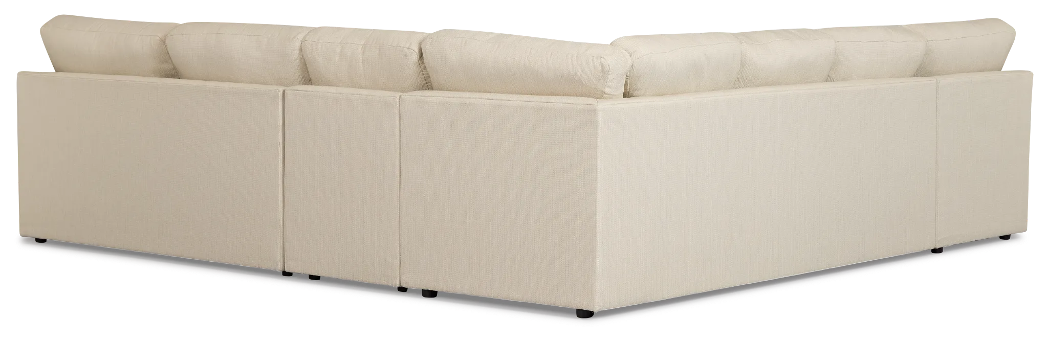 Rhodes Beige Fabric Large Left Chaise Sectional