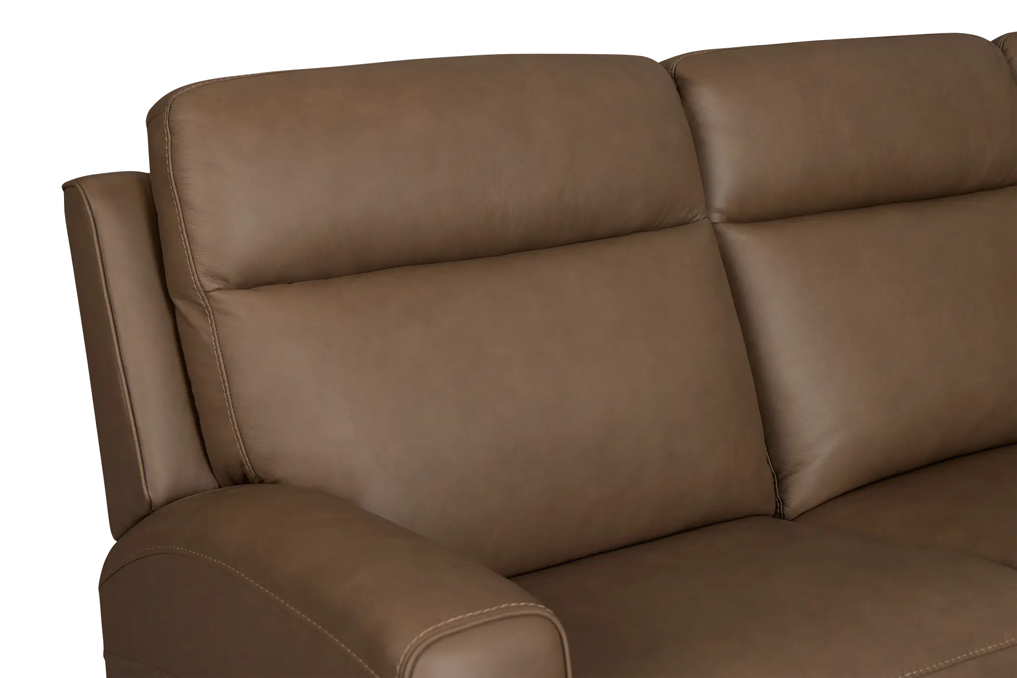 Flexsteel Belmont Dark Brown Lthr/vinyl Small Dual Power Reclining Two-arm Sectional Flexsteel Belmont Dark Brown Lthr/vinyl Small Dual Power Reclining Two-arm Sectional