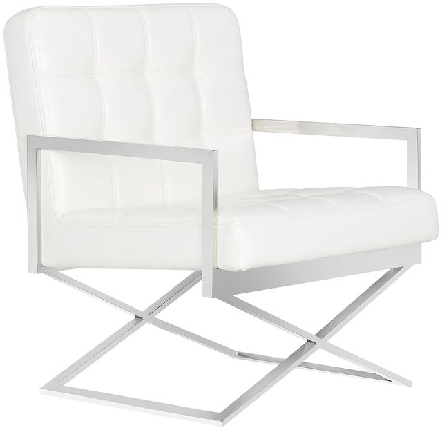 Stark White Uph Accent Chair