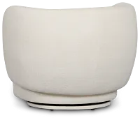 Cleo Light Beige Fabric Swivel Accent Chair