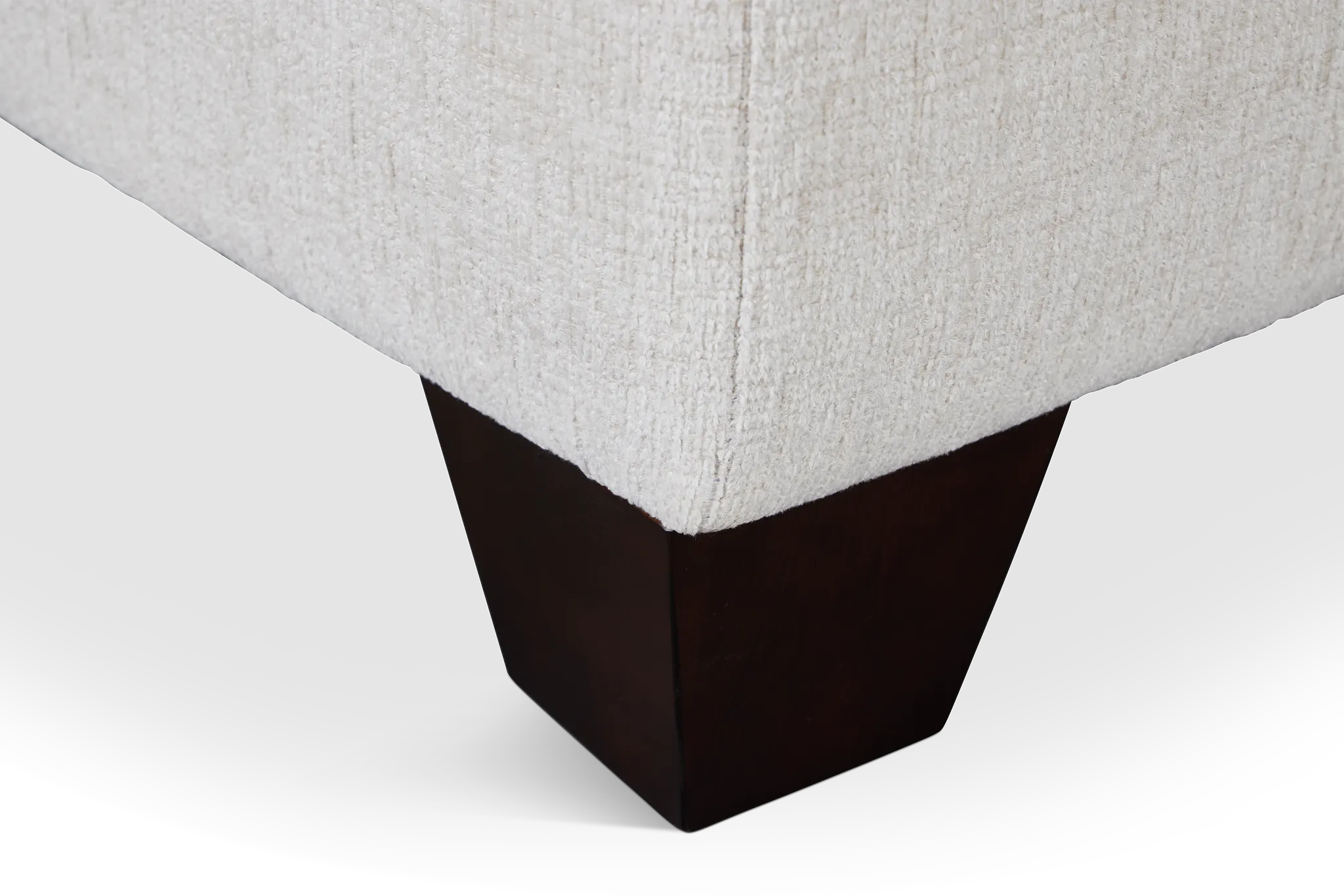 Andie White Fabric Left Chaise Sectional