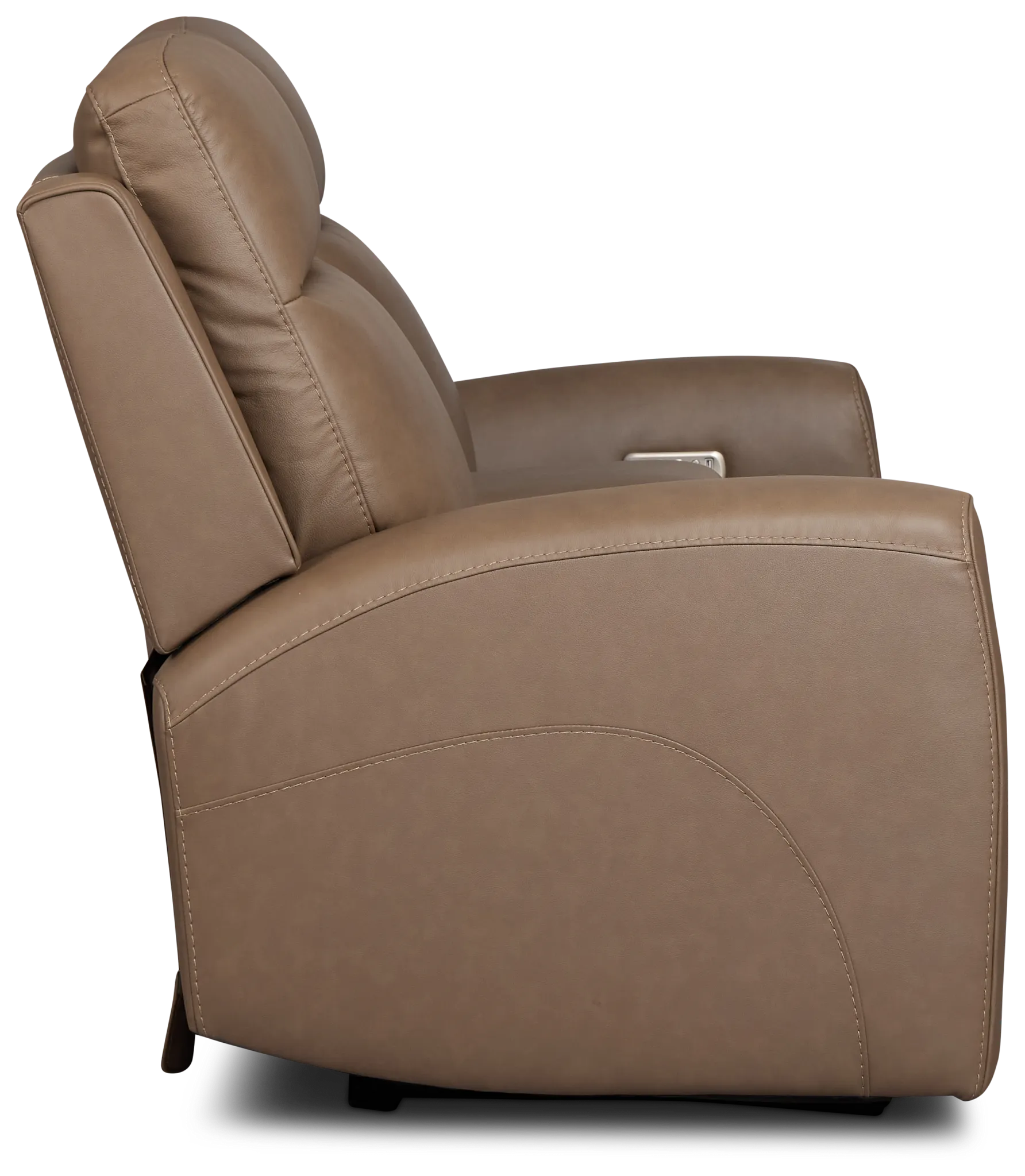 Flexsteel Belmont Dark Brown Lthr/vinyl Power Reclining Loveseat