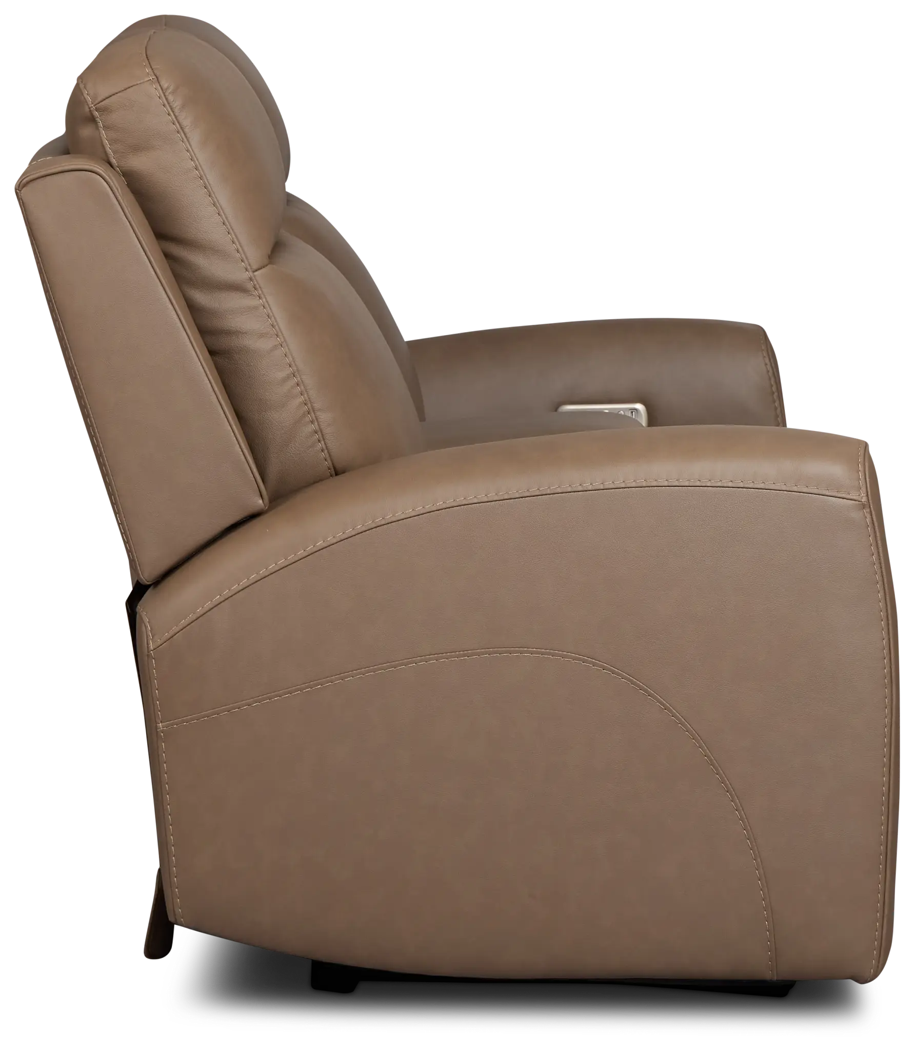 Flexsteel Belmont Dark Brown Lthr/vinyl Power Reclining Loveseat Flexsteel Belmont Dark Brown Lthr/vinyl Power Reclining Loveseat