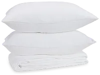 Cardaff White 3-piece Duvet Set