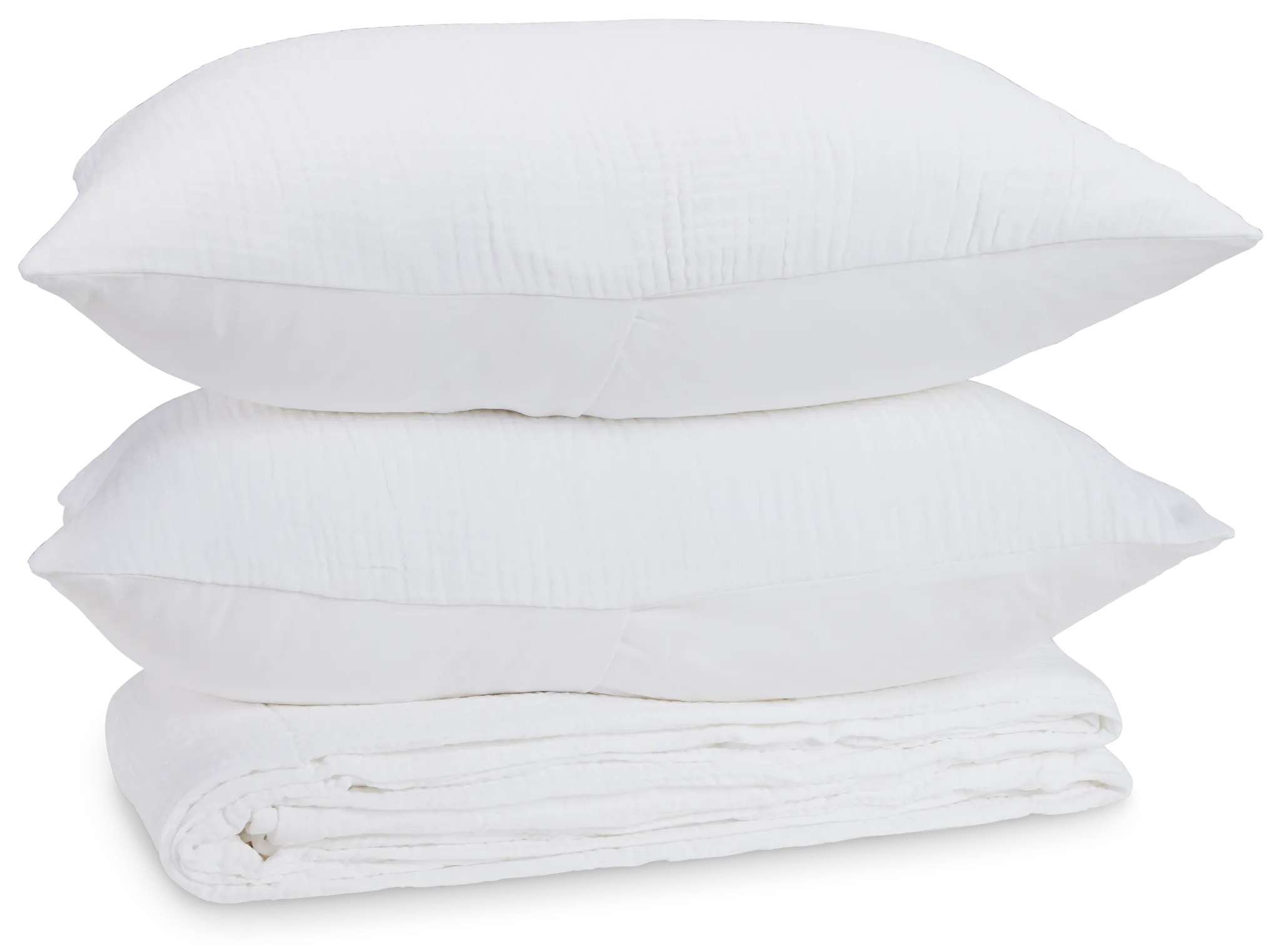 Cardaff White 3-piece Duvet Set