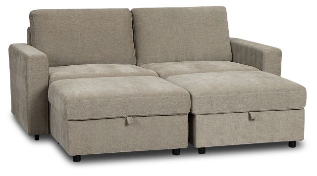 Addie Gray Fabric 4-piece Pit Storage Sectional