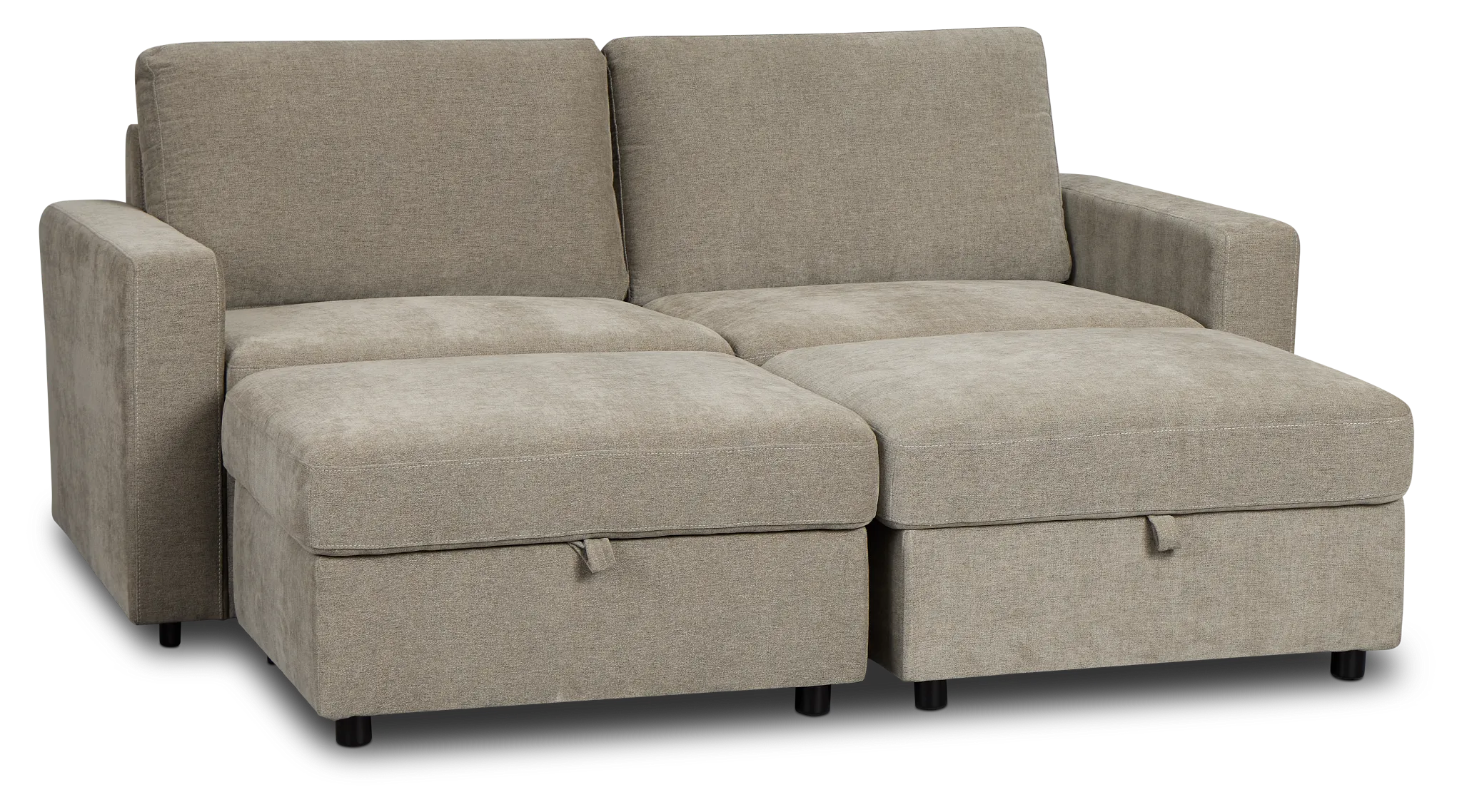Addie Gray Fabric 4-piece Pit Storage Sectional