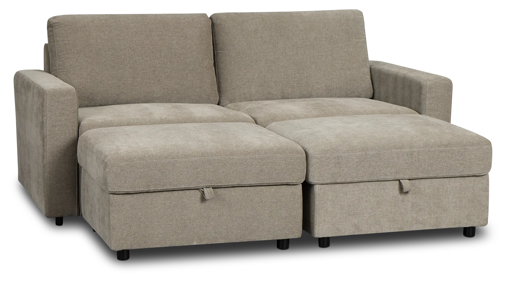 Addie Gray Fabric 4-piece Pit Storage Sectional Addie Gray Fabric 4-piece Pit Storage Sectional