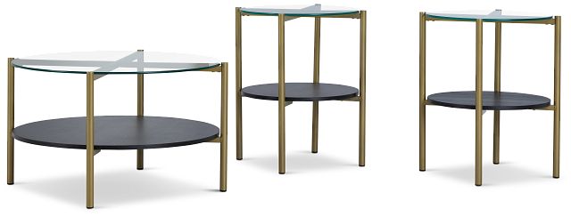 Dyson Dark Tone Glass 3 Pack Tables