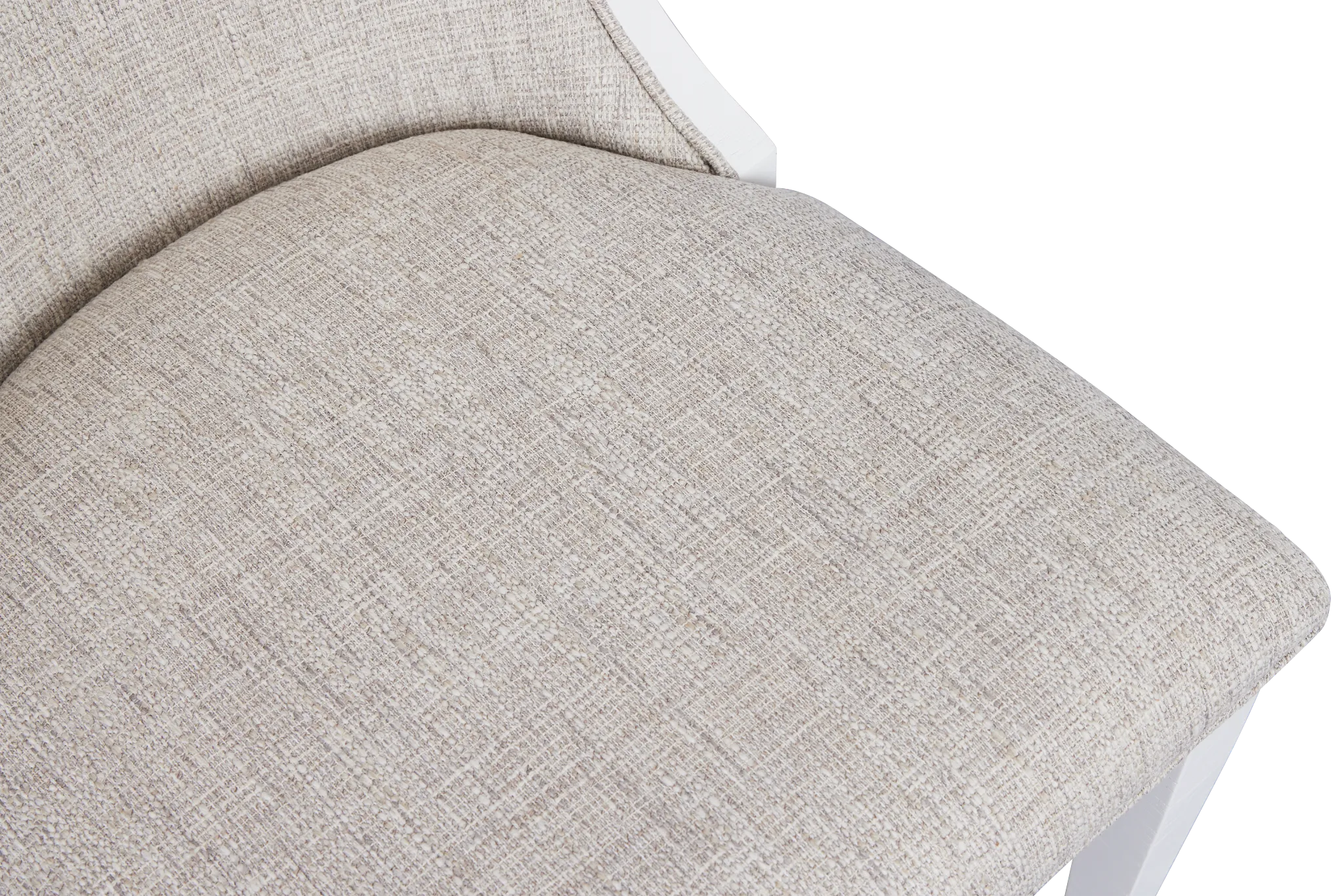 Heron Cove White Curved Upholstered Side Chair