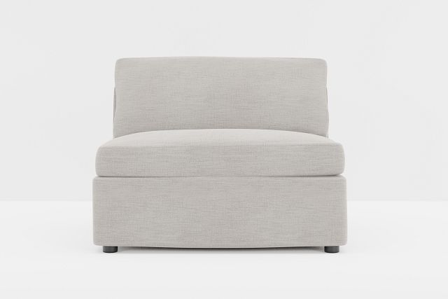 Destin Maguire Pewter Fabric Armless Chair