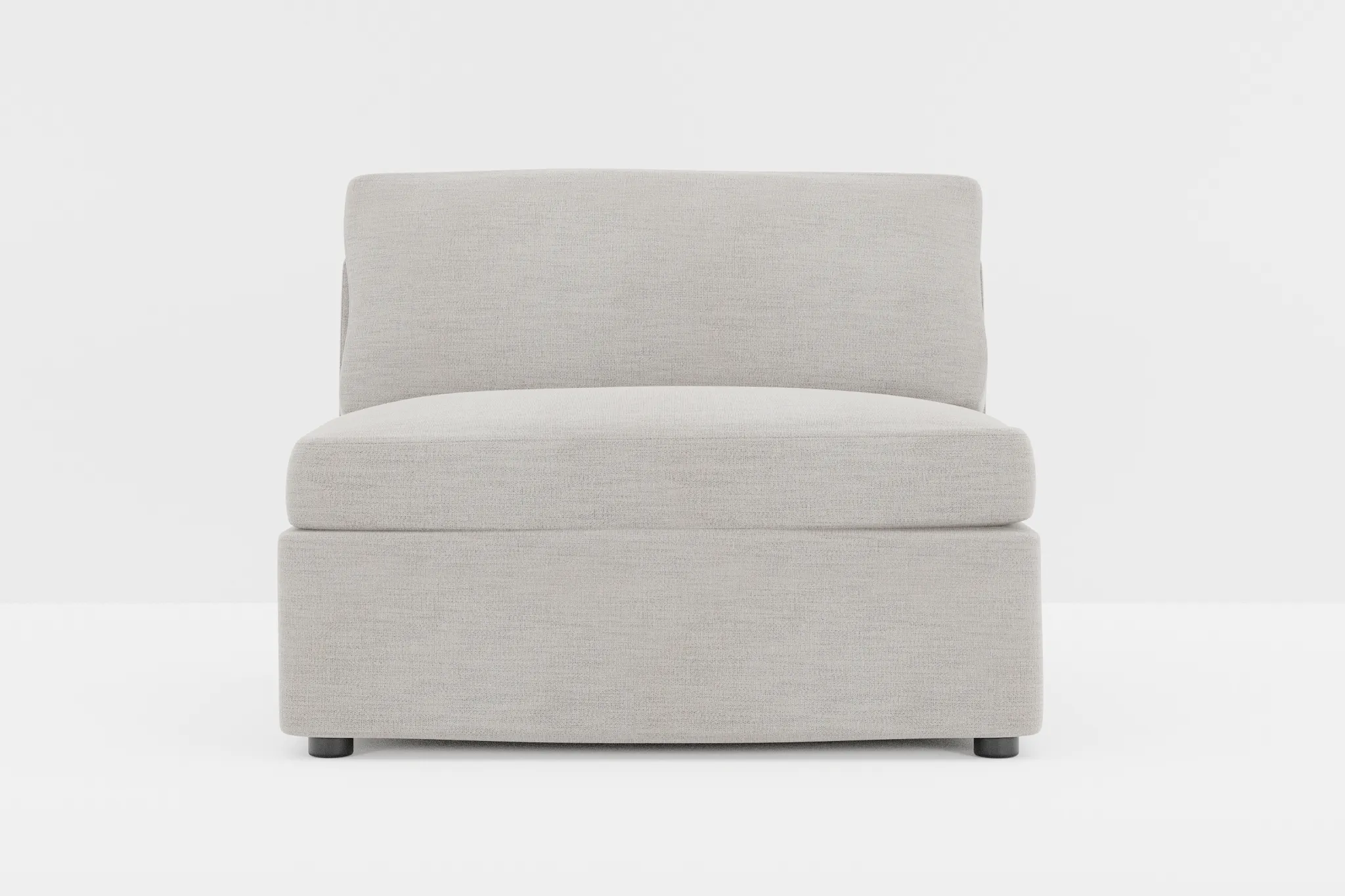 Destin Maguire Pewter Fabric Armless Chair