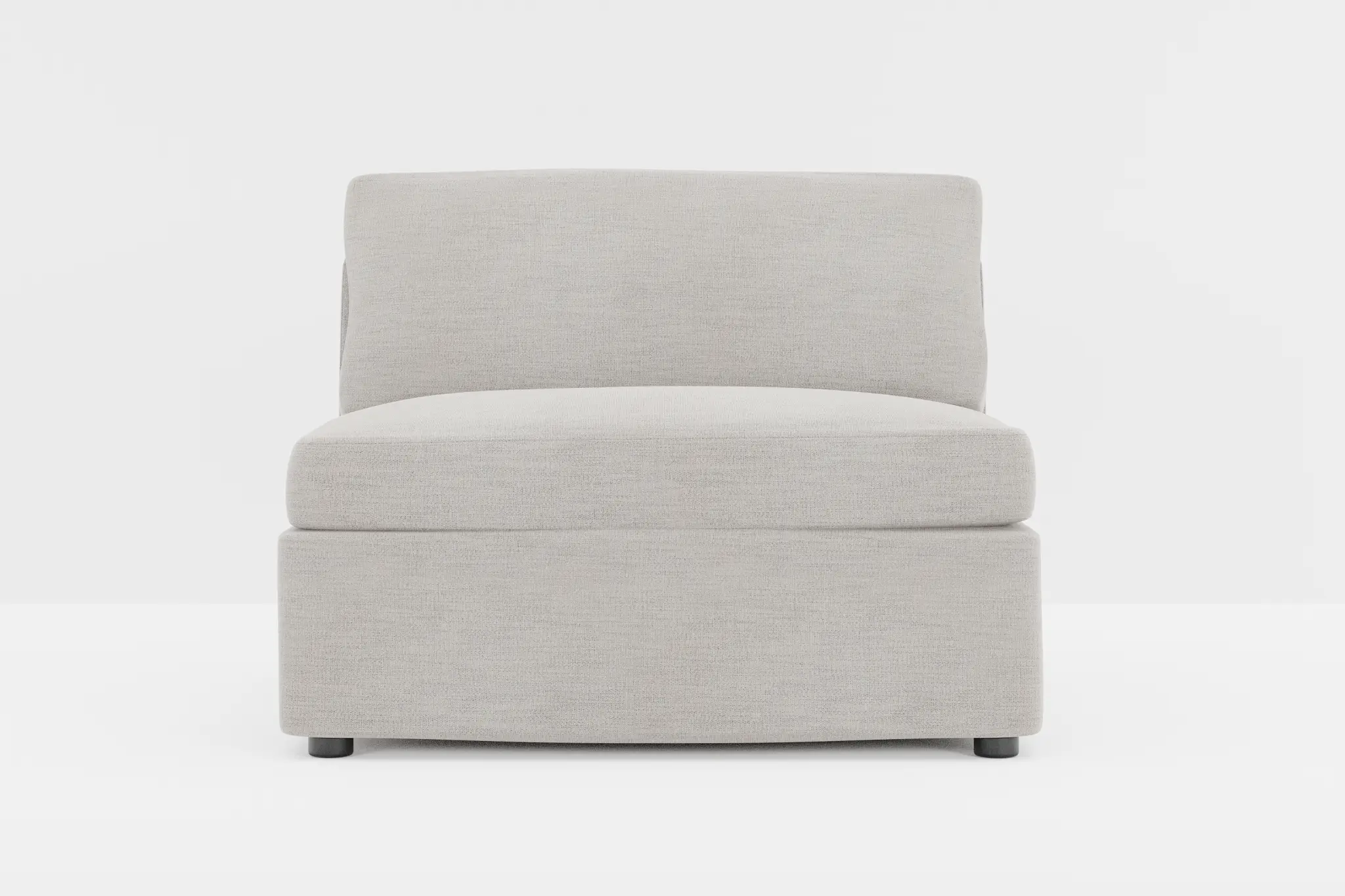 Destin Maguire Pewter Fabric Armless Chair Destin Maguire Pewter Fabric Armless Chair