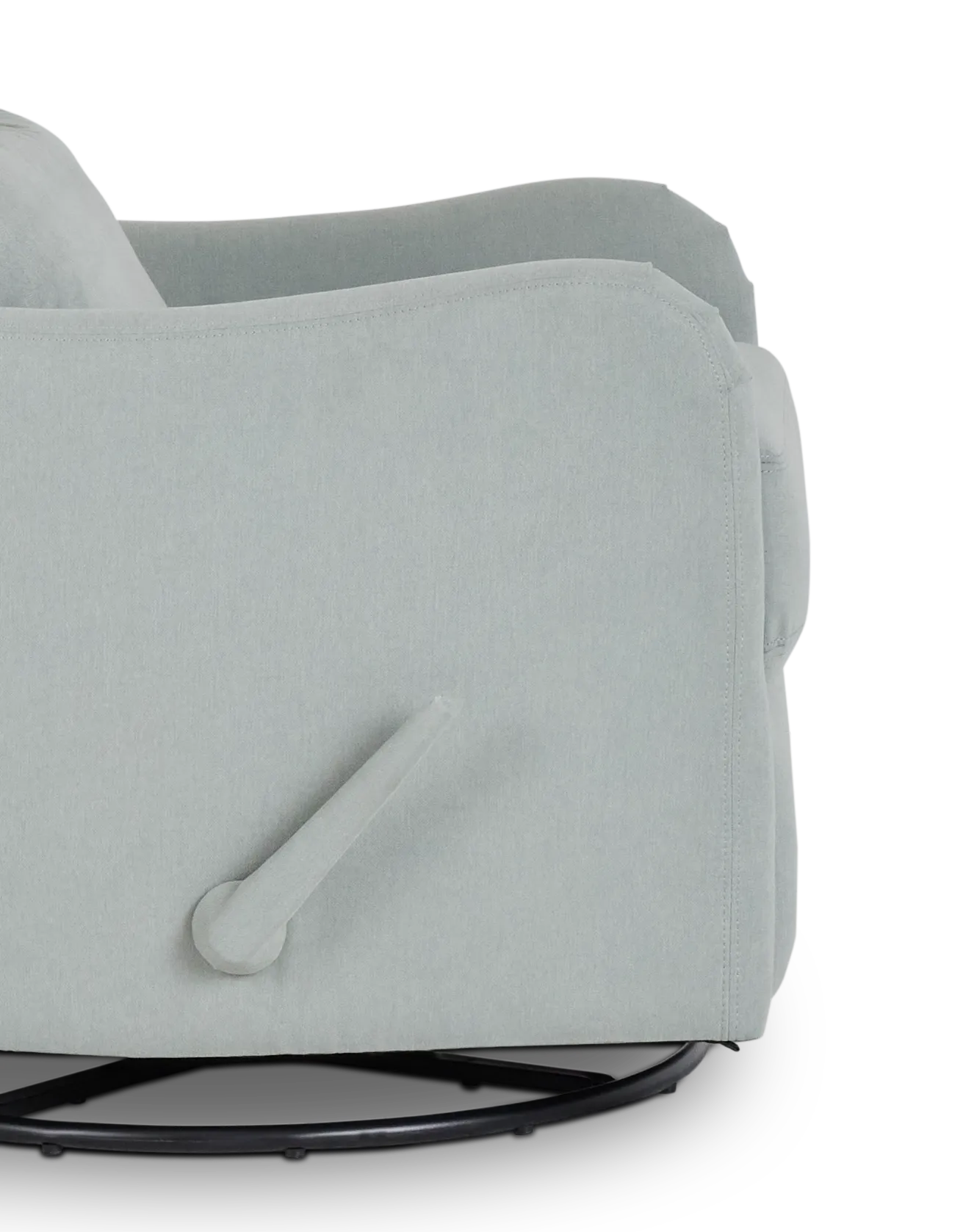 Georgia Light Blue Fabric Swivel Glider Recliner