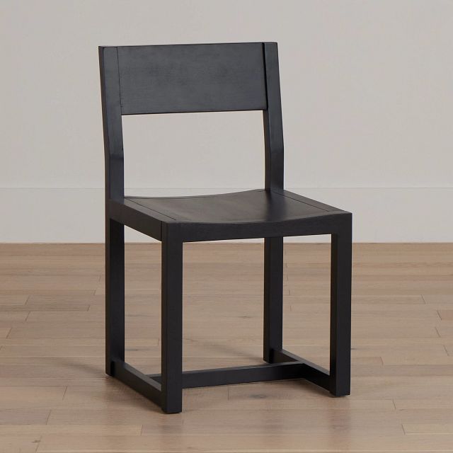 Denton Black Wood Side Chair