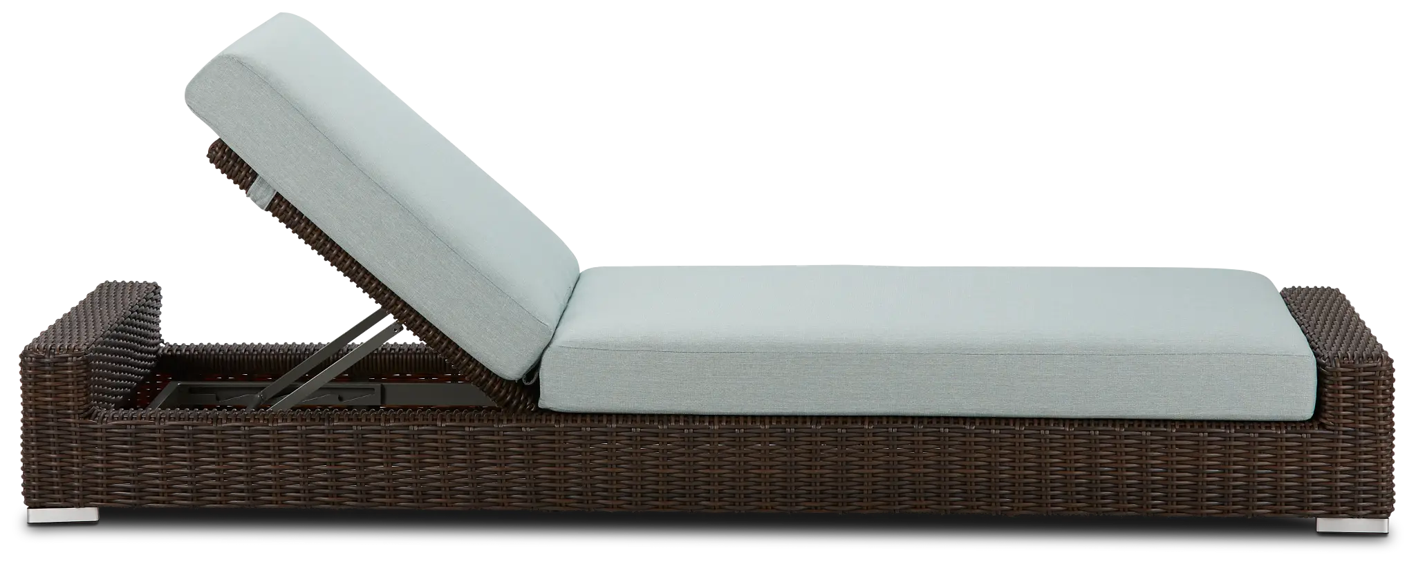Southport Teal Woven Cushioned Chaise Southport Teal Woven Cushioned Chaise