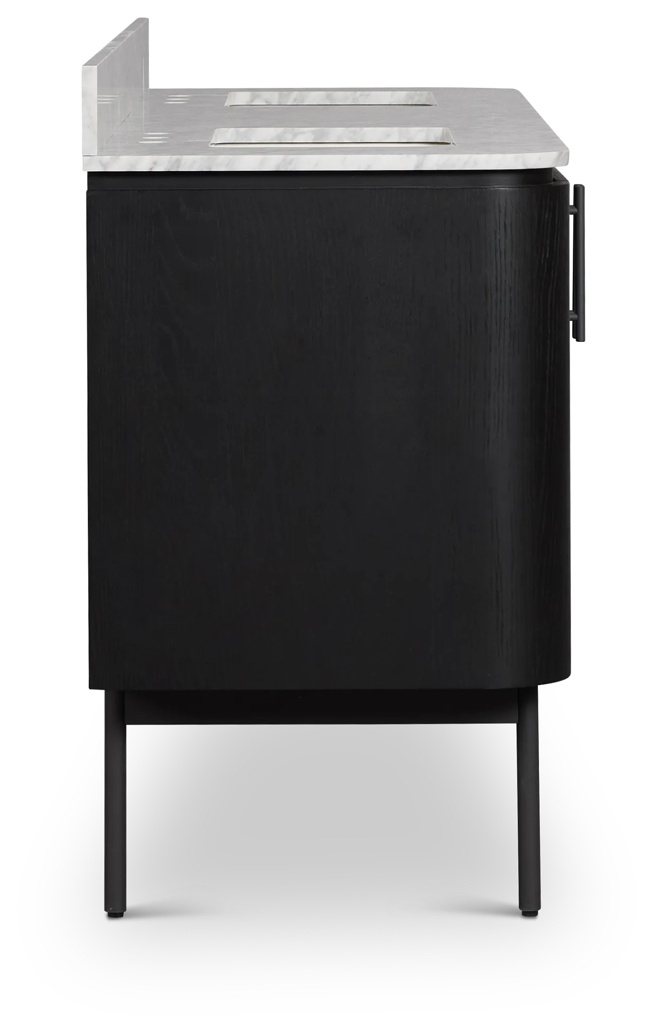 Nomad Black 72" Double Bathroom Vanity